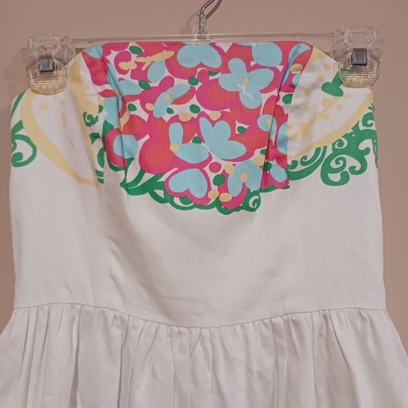 Lilly Pulitzer Lottie Dress Resort White Mariposa Placed - Picture 4 of 15